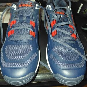 Diadora Navy and Red Sneakers